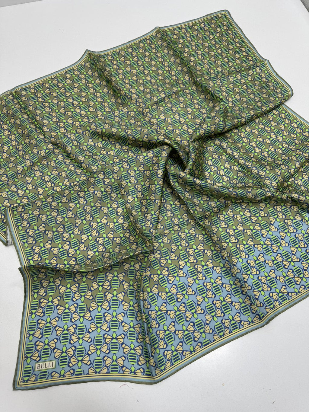 Belli'27 Kış Twill İpek Eşarp Mint