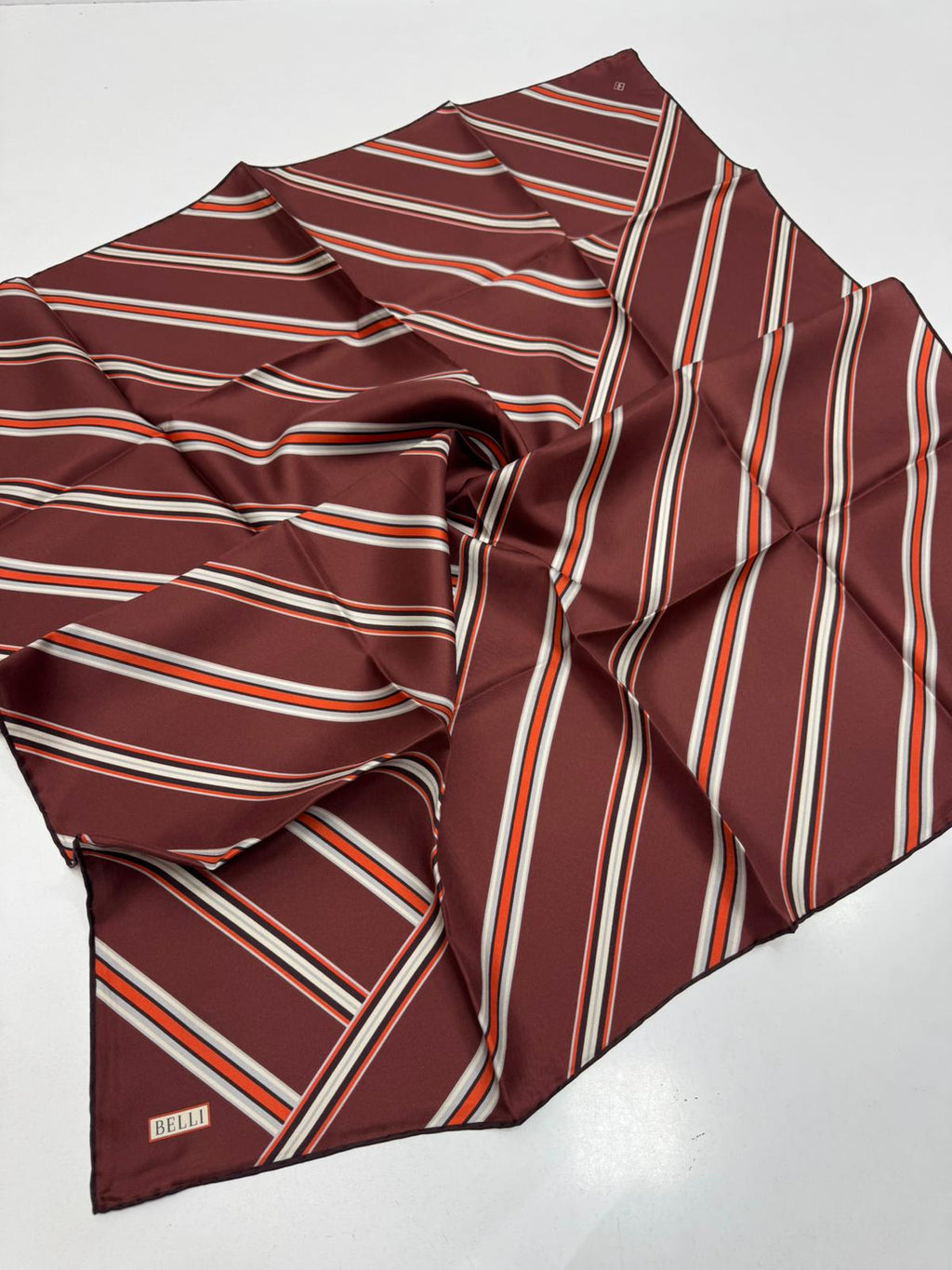 Belli'27 Kış Twill İpek Eşarp Bakır