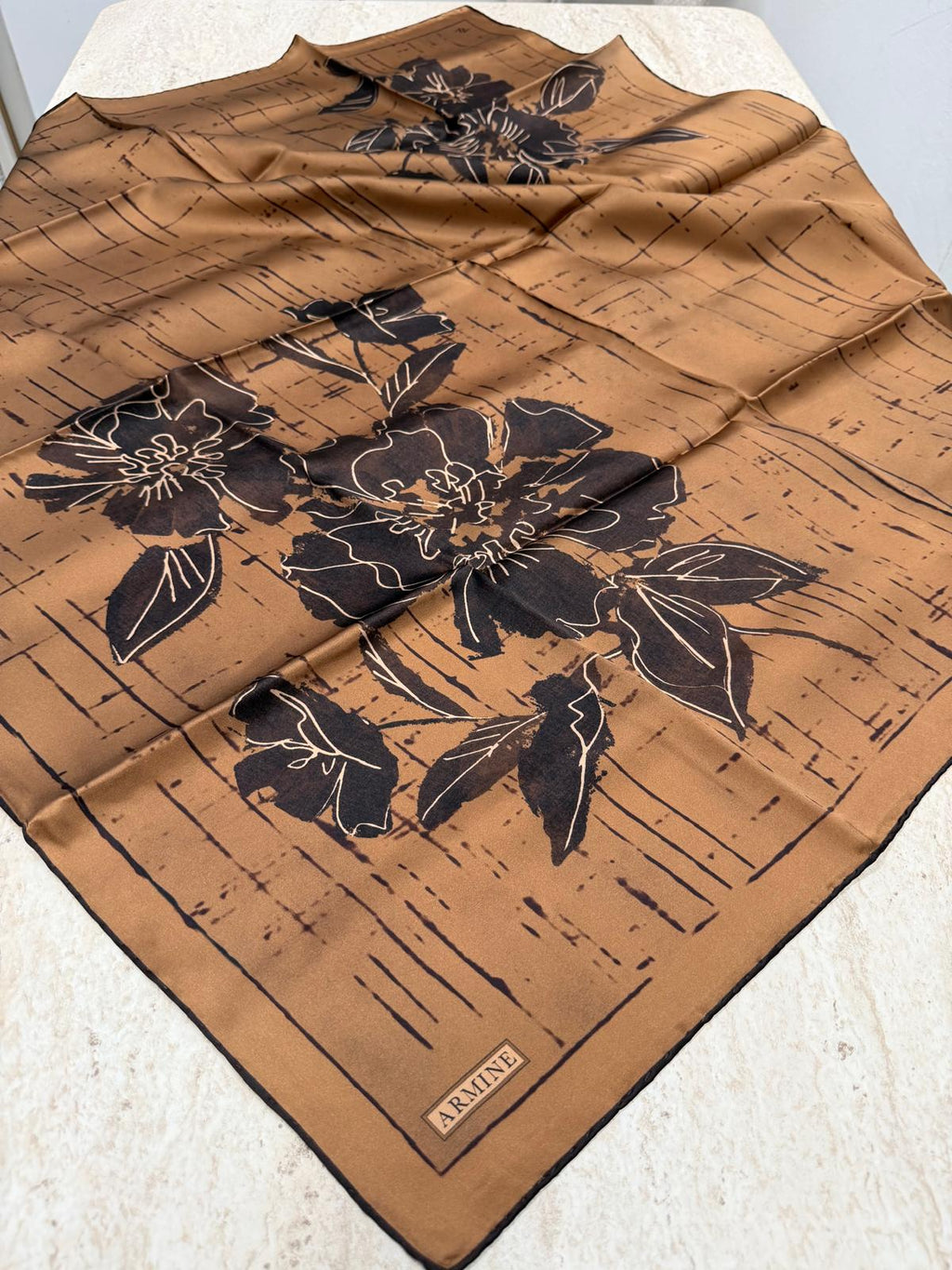 Armine '27 Kış Sezonu Twill İpek Camel