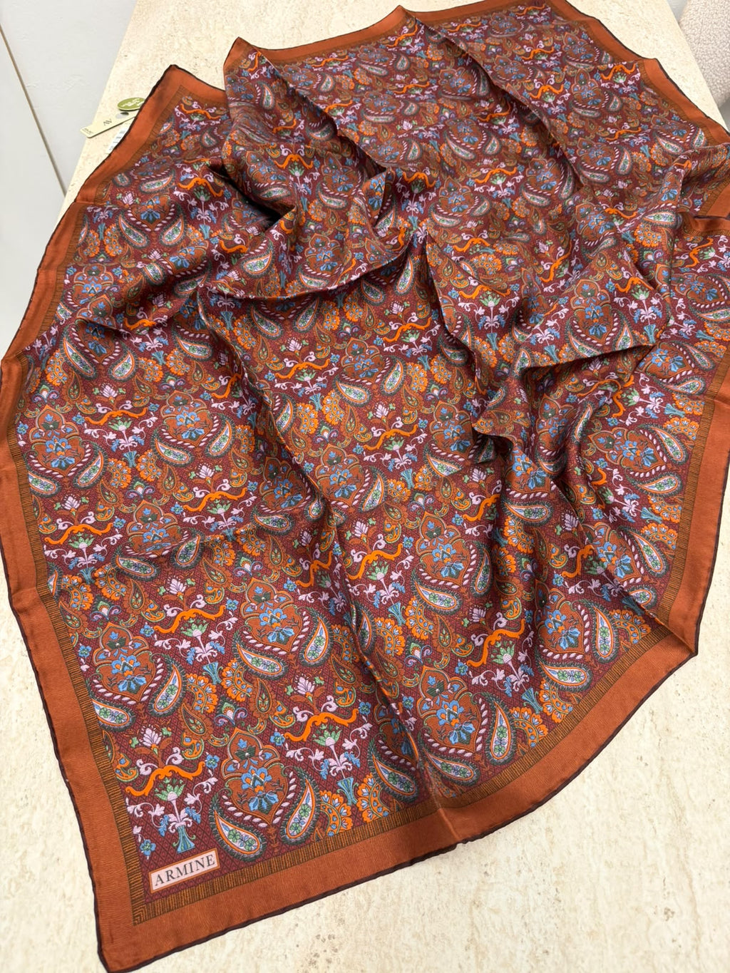 Armine'27 Kış Sezonu Twill İpek Kiremit