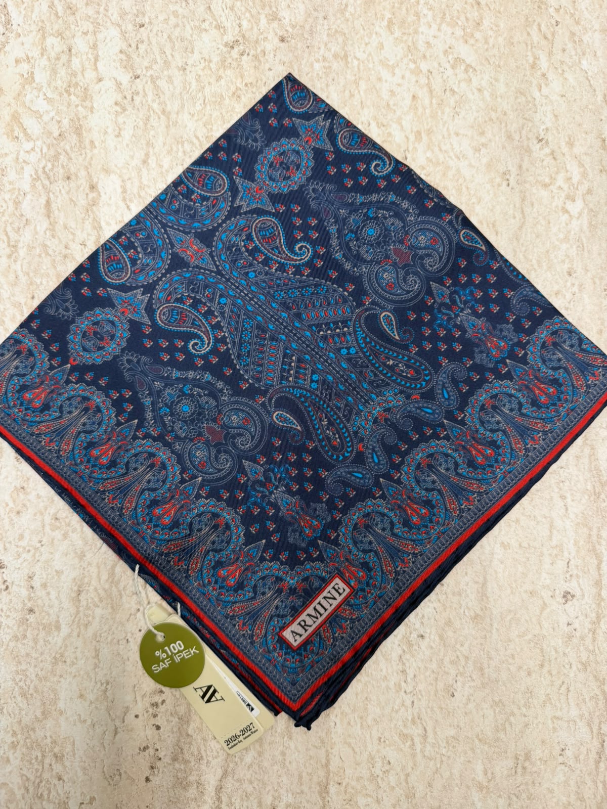 Armine '27 Kış Sezonu Twill İpek Lacivert