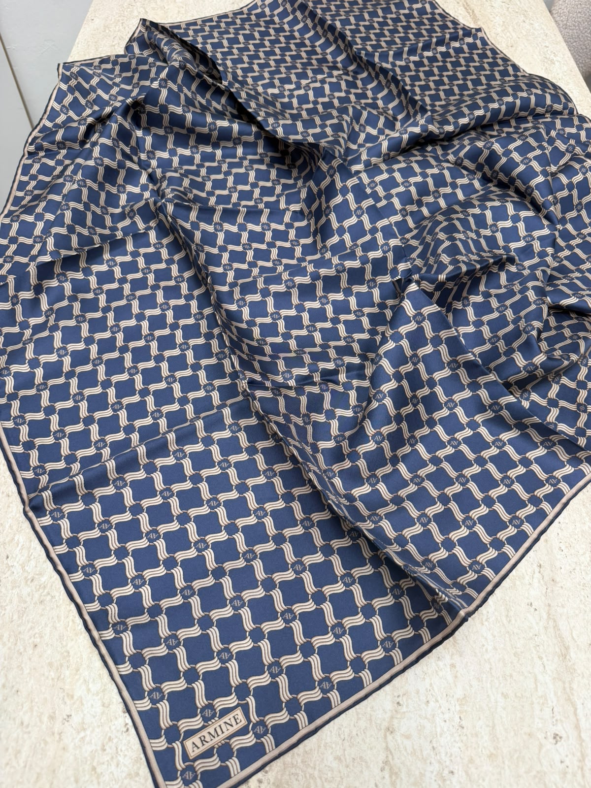 Armine '27 Kış Sezonu Twill İpek İndigo