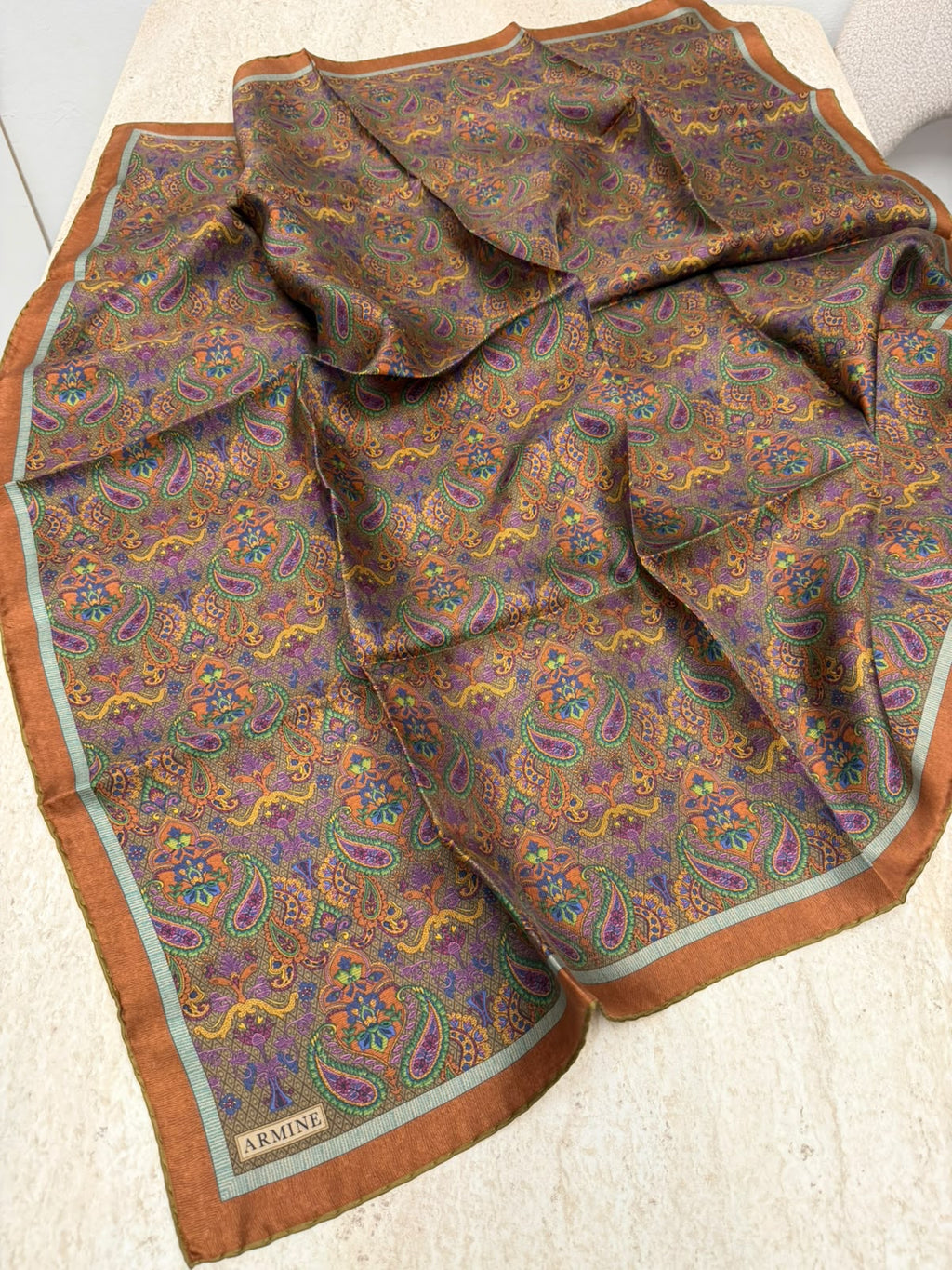 Armine'27 Kış Sezonu Twill İpek Taba