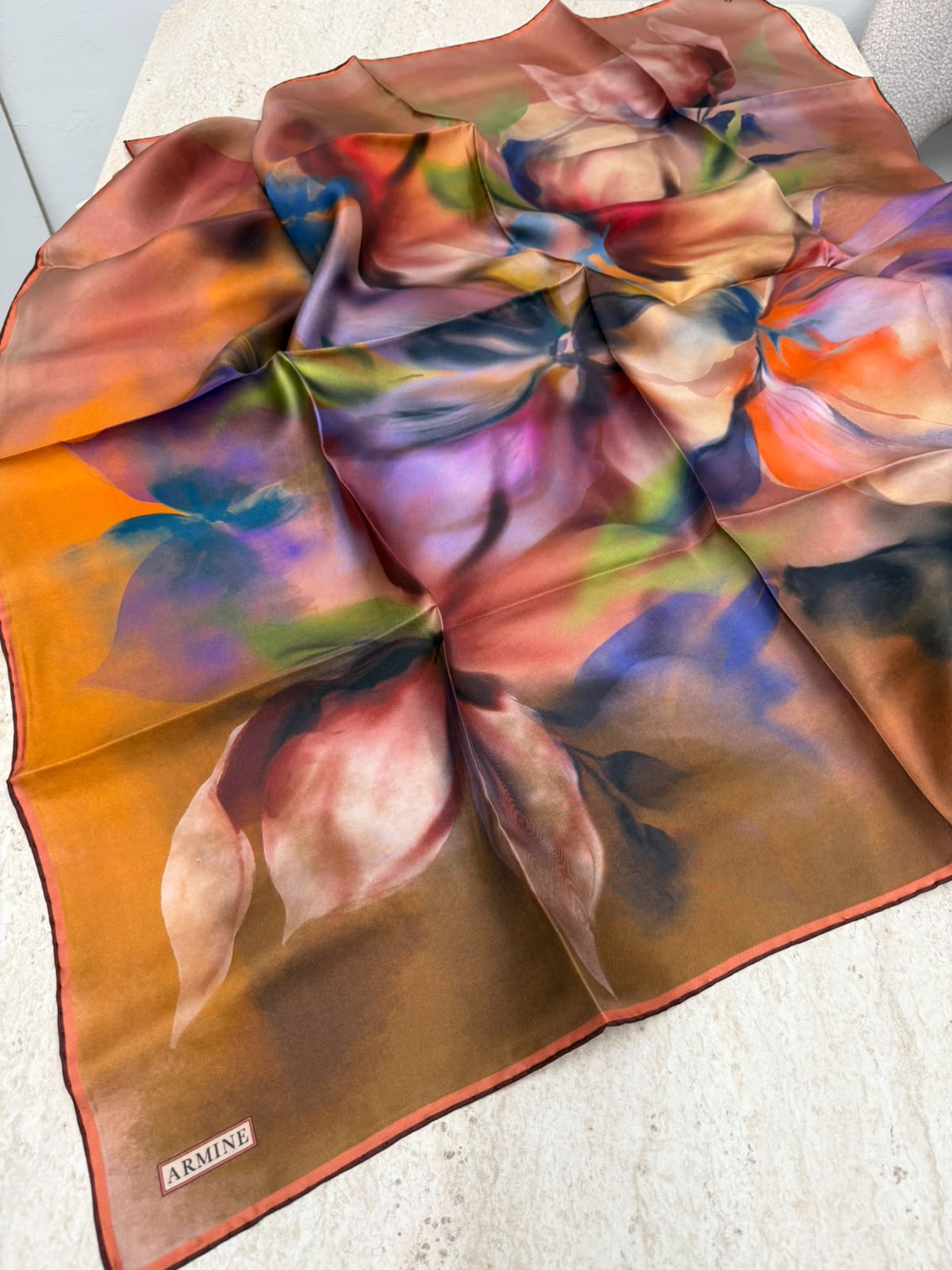 Armine'27 Kış Sezonu Twill İpek Taba