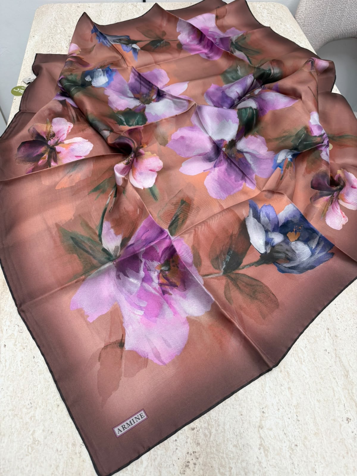 Armine '27 Kış Sezonu Twill İpek Açık Kahve