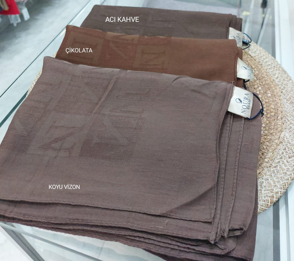 Noura Scarf Naia Şal Çikolata