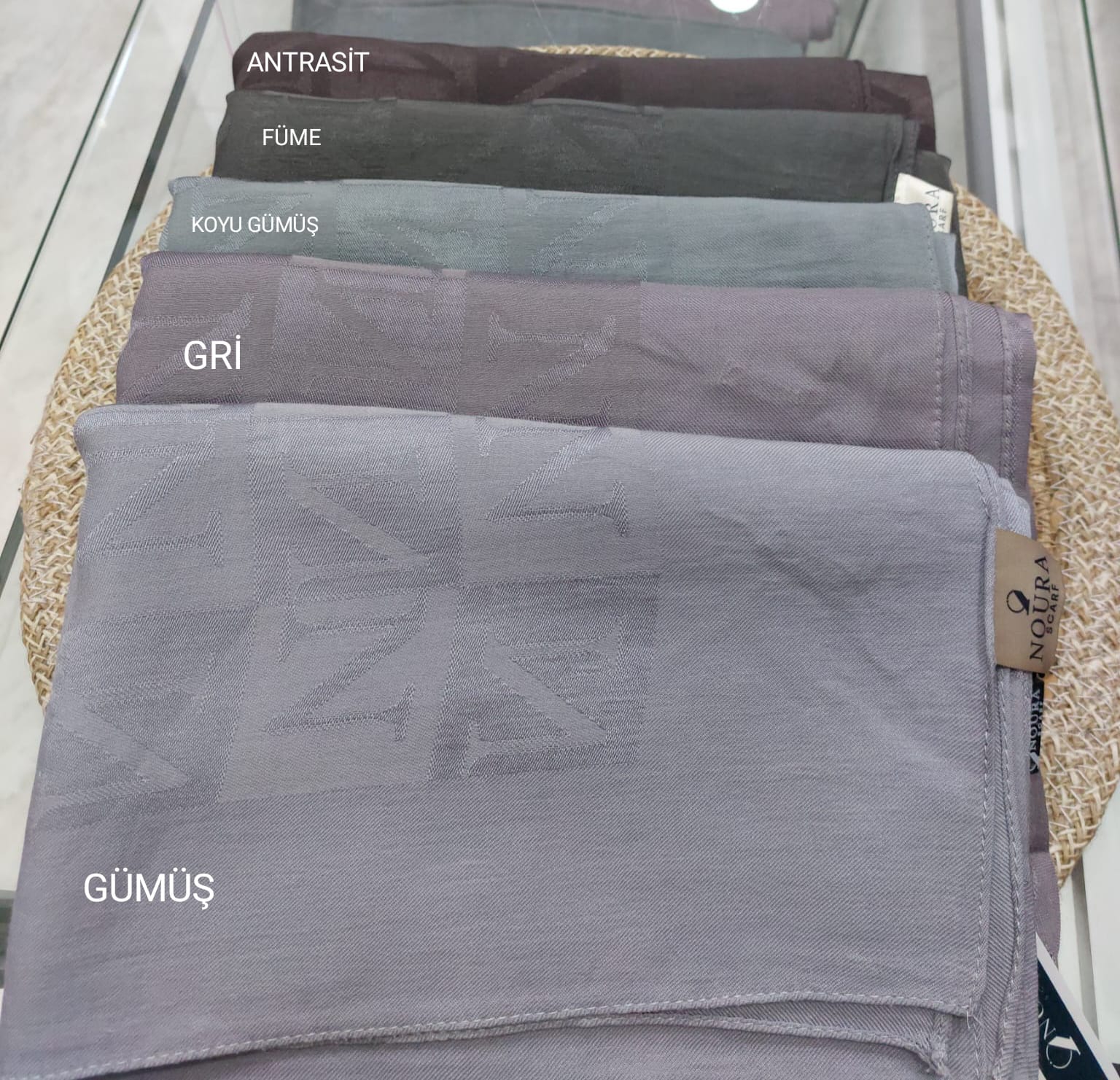 Noura Scarf Naia Şal Antrasit