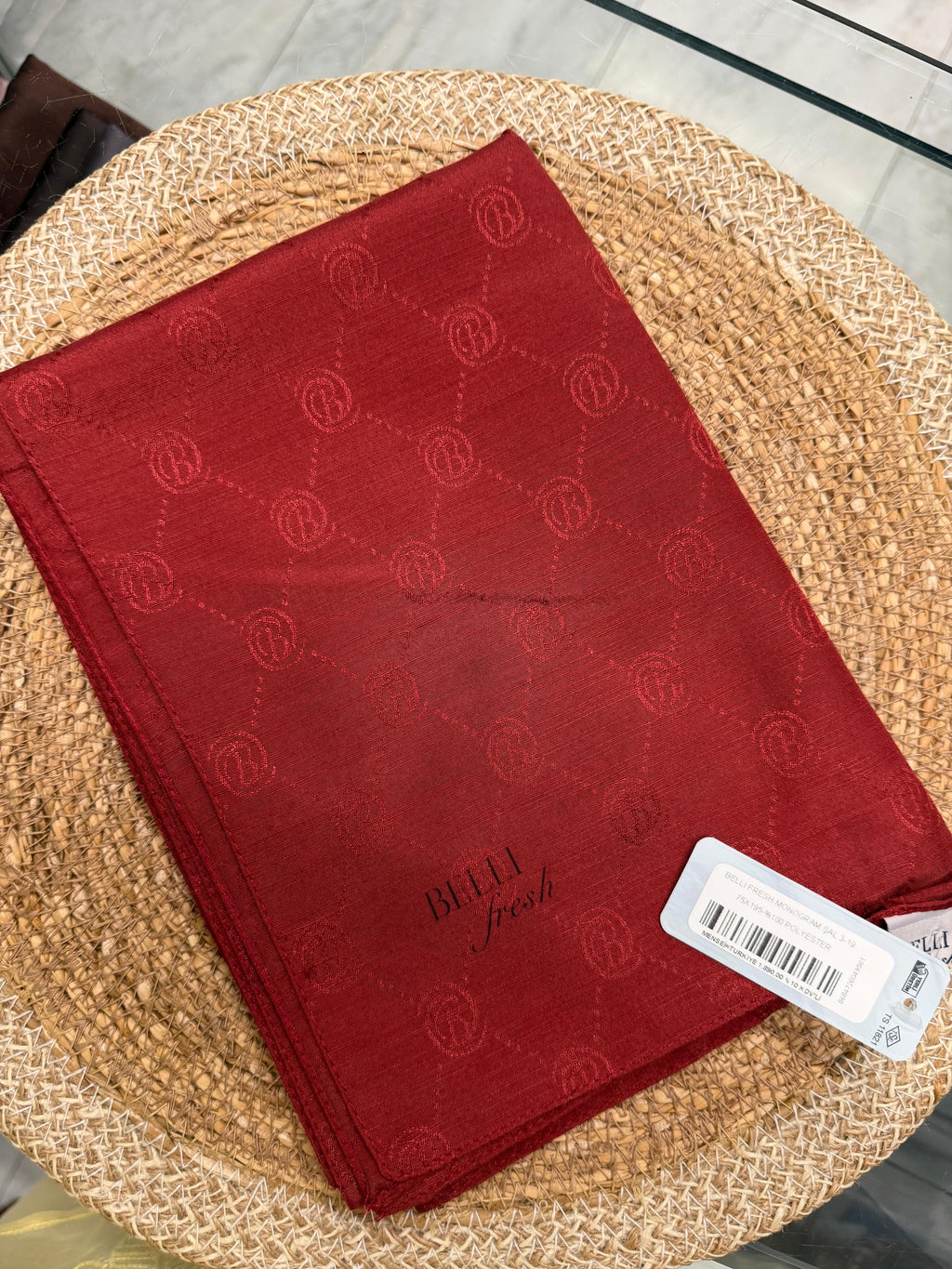 Jakar Monogram Logo Desen Şal Kiremit