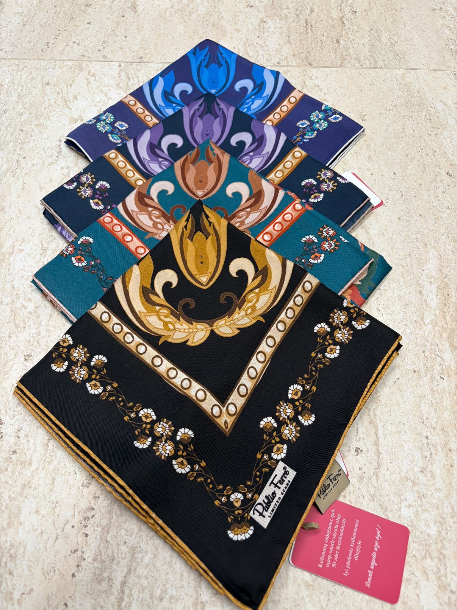 Pablio Ferre Twill İpek Eşarp