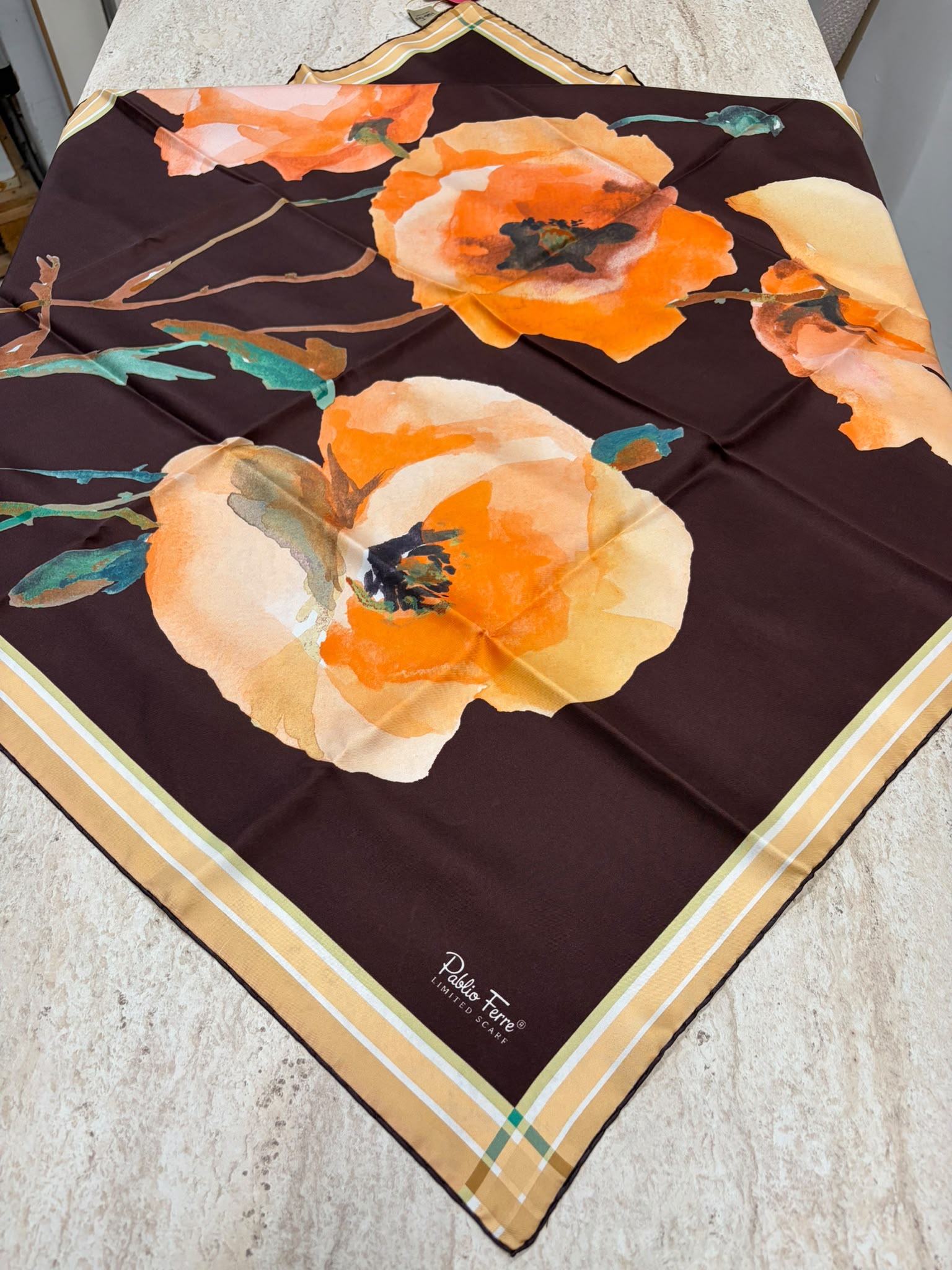 Pablio Ferre Twill İpek Eşarp
