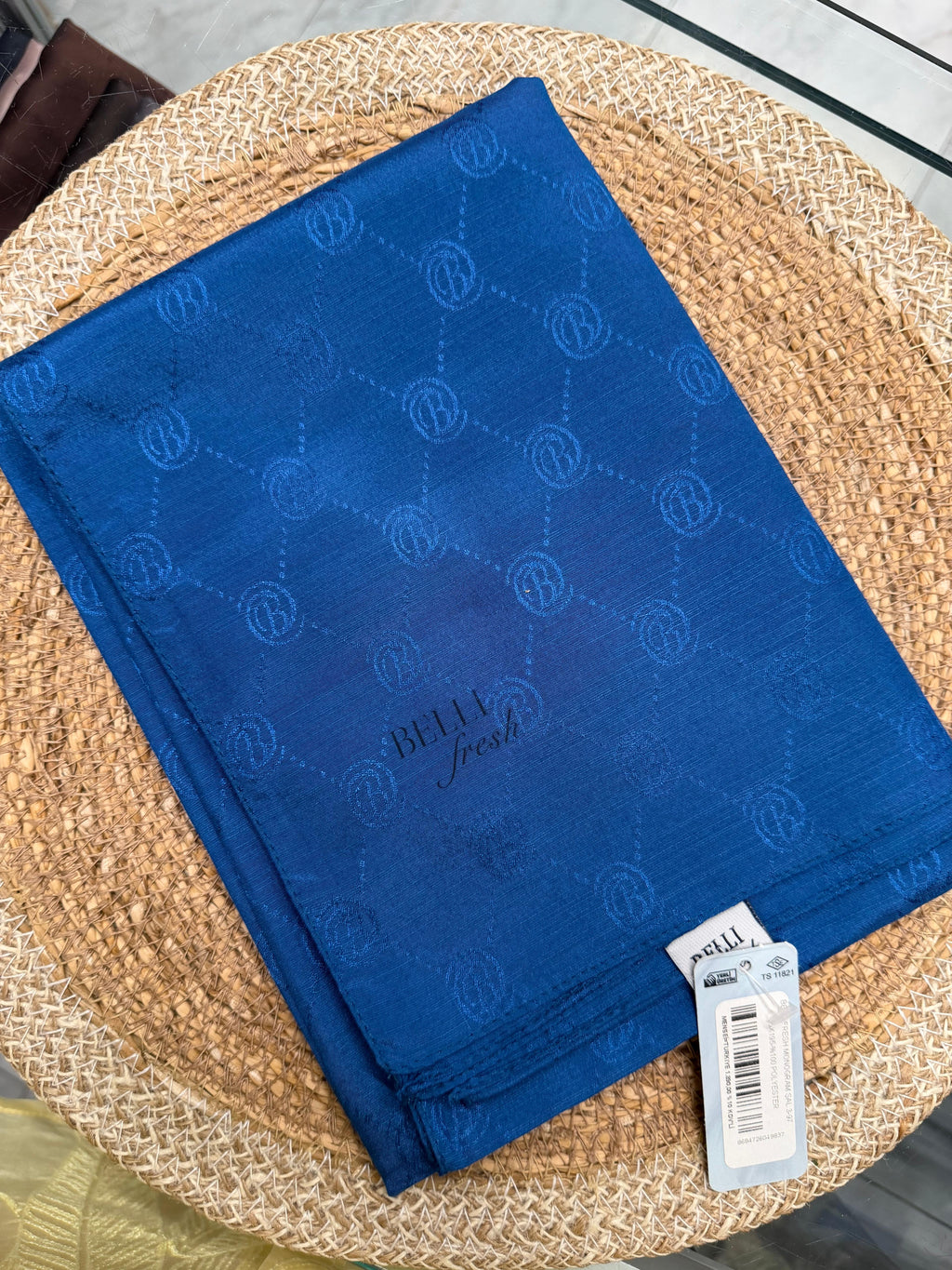 Jakar Monogram Logo Desen Şal Saks