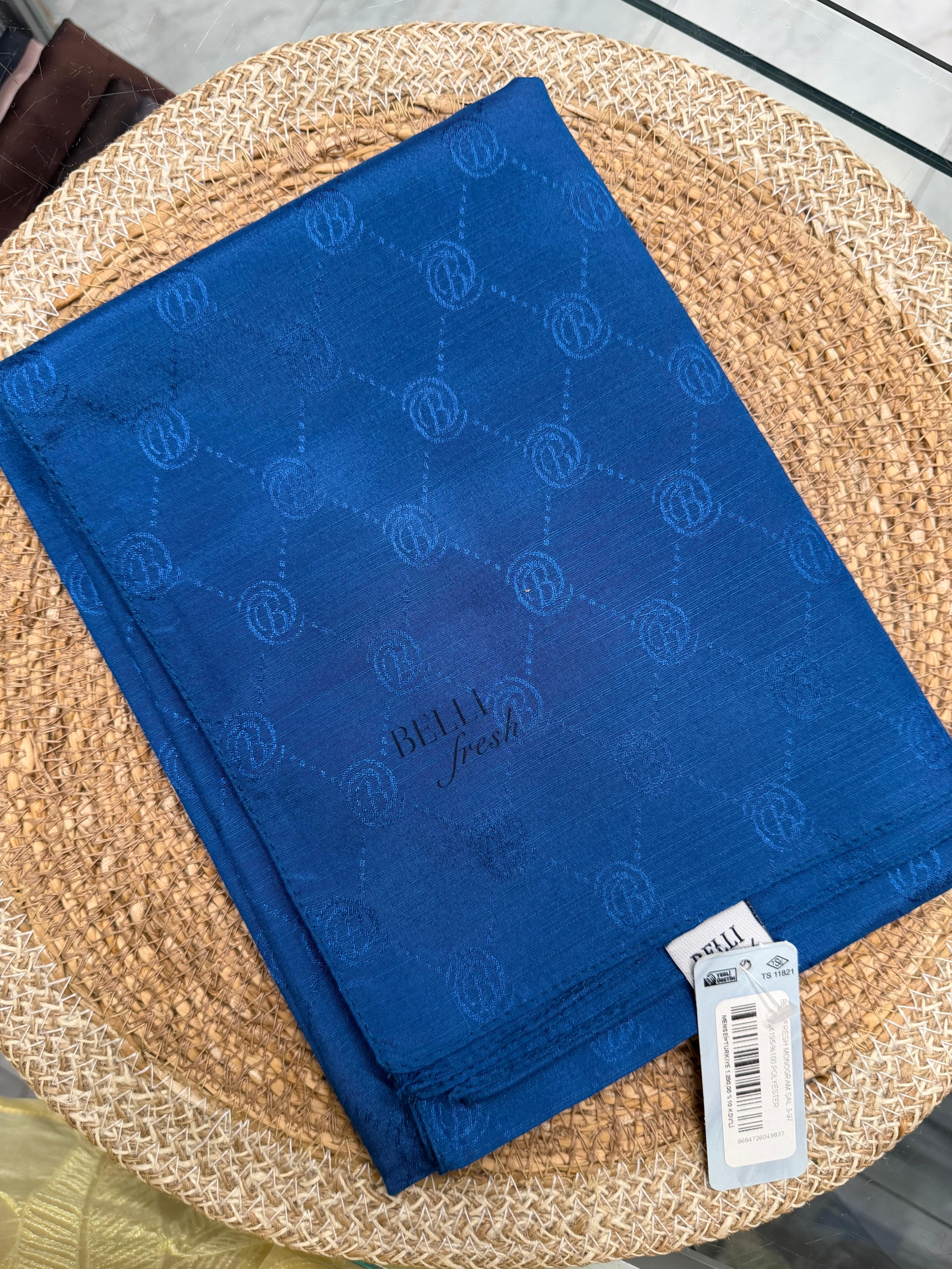 Jakar Monogram Logo Desen Şal Saks