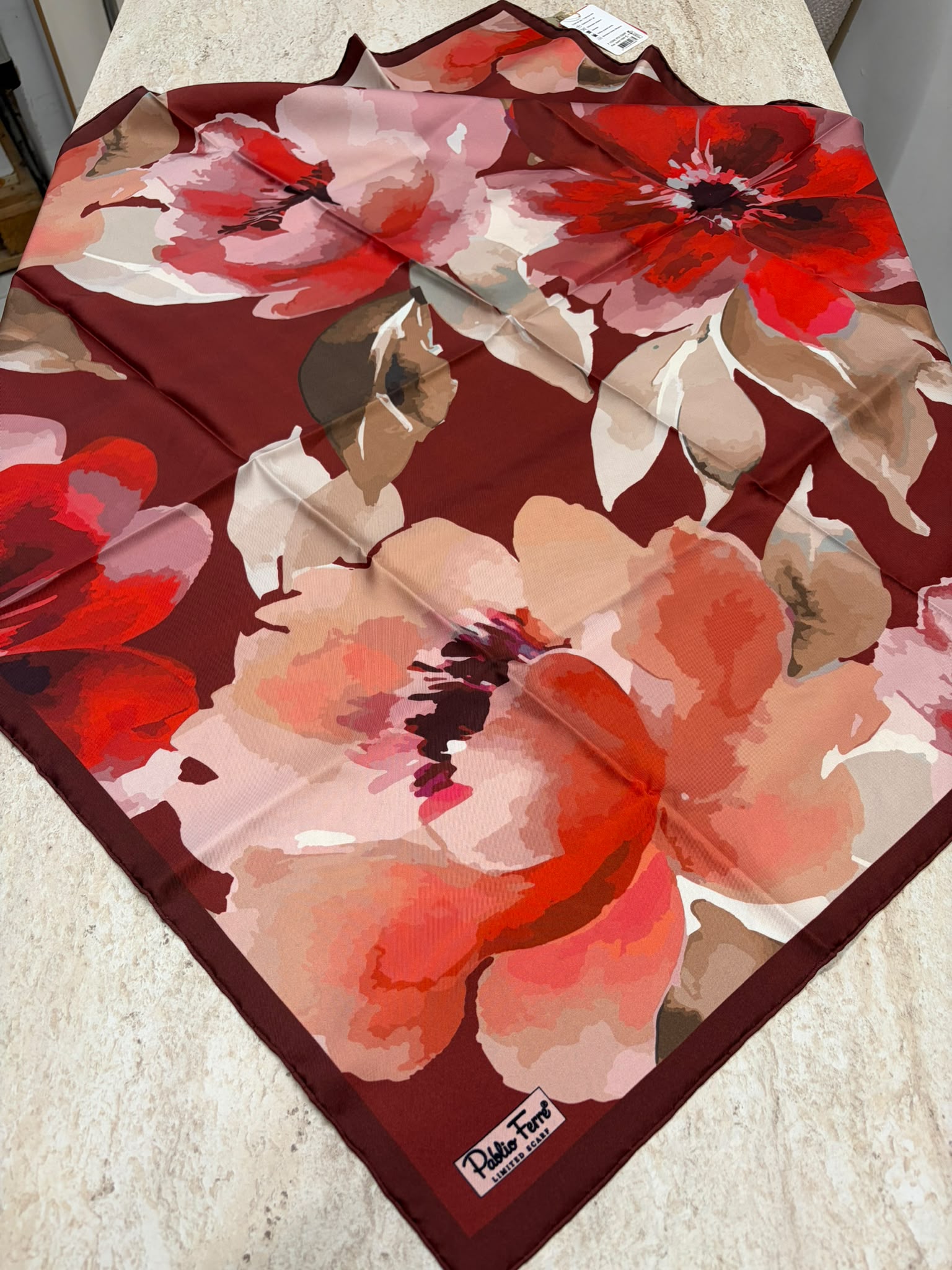 Pablio Ferre Twill İpek Eşarp