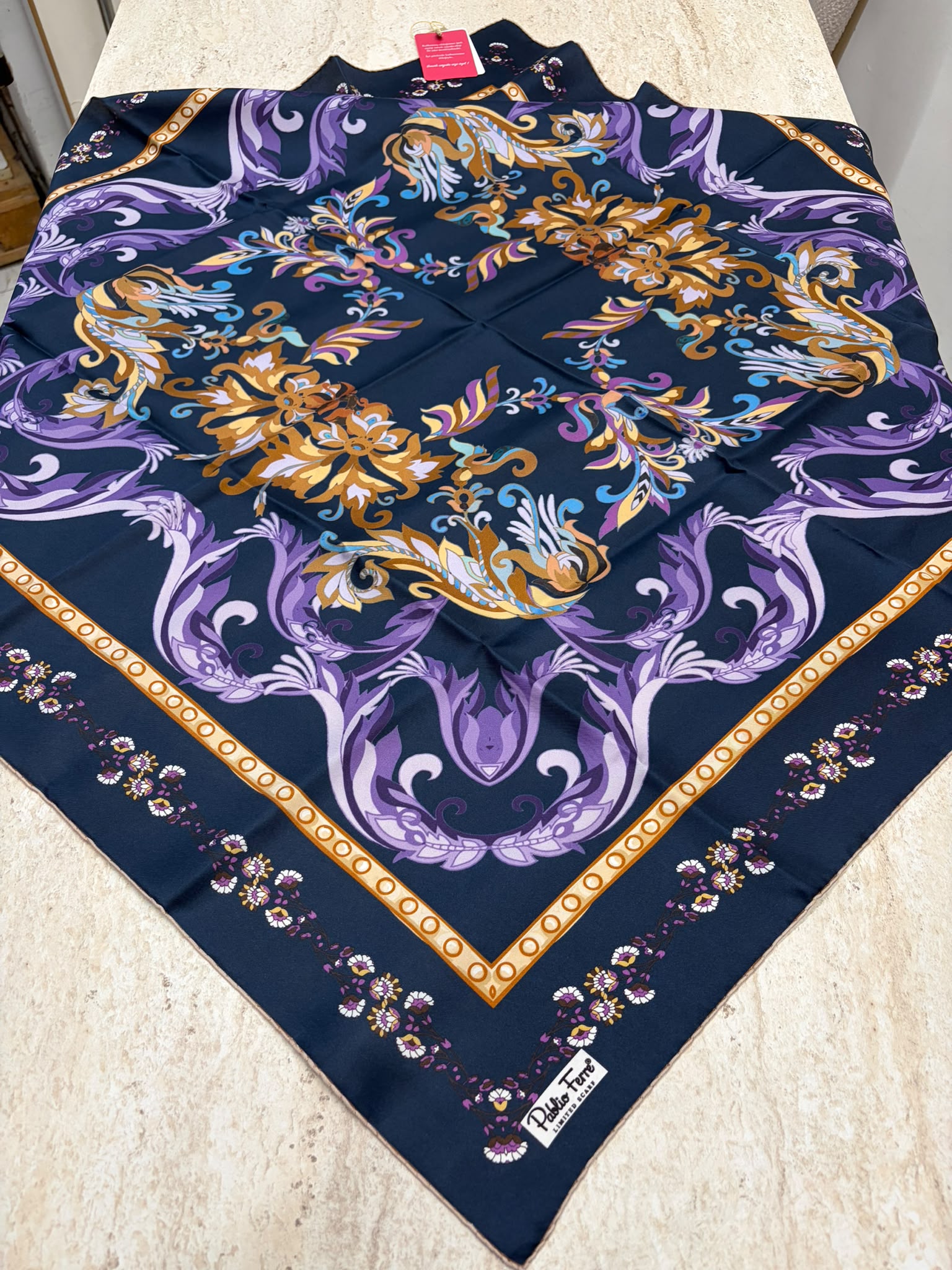 Pablio Ferre Twill İpek Eşarp
