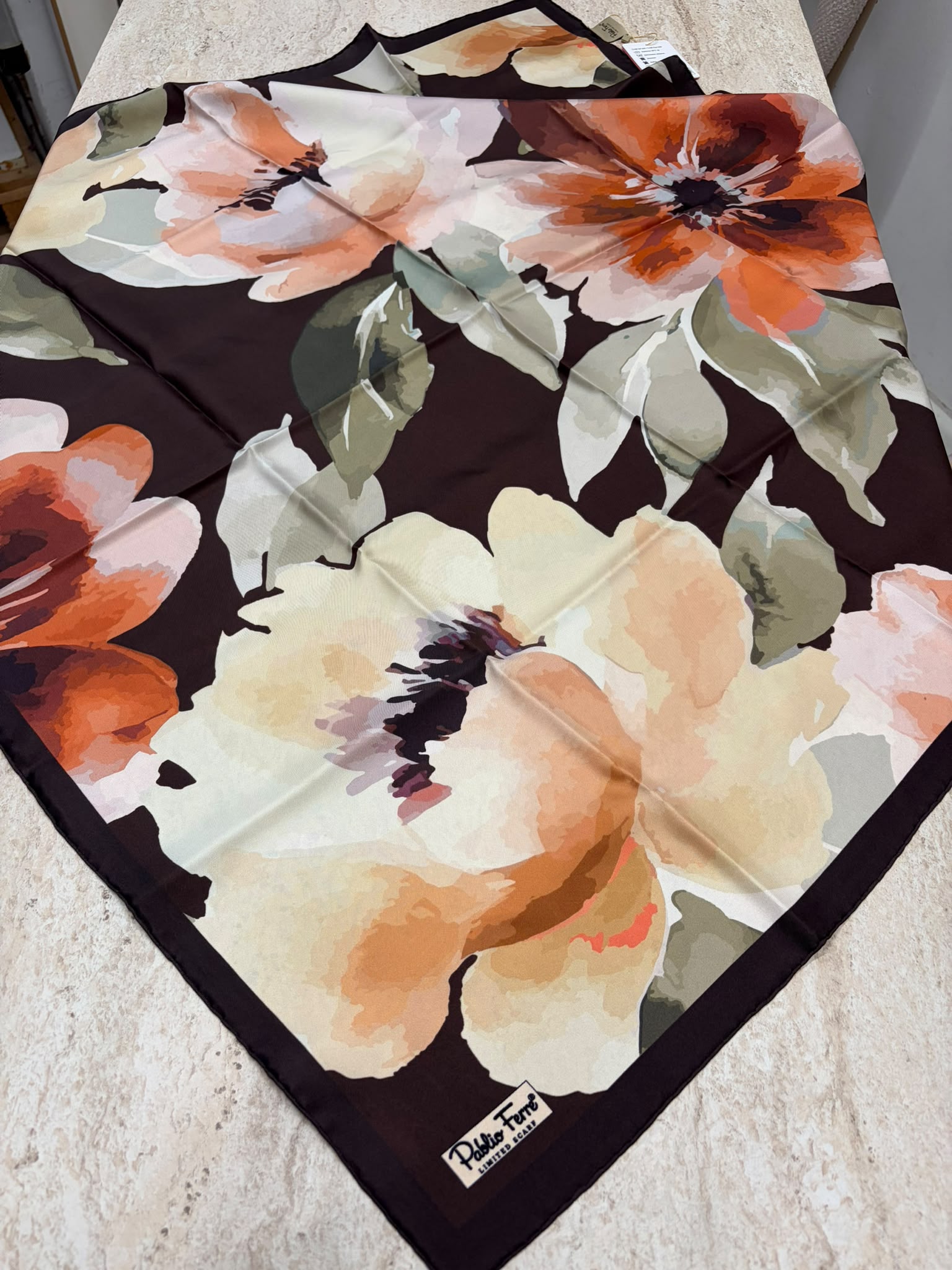 Pablio Ferre Twill İpek Eşarp
