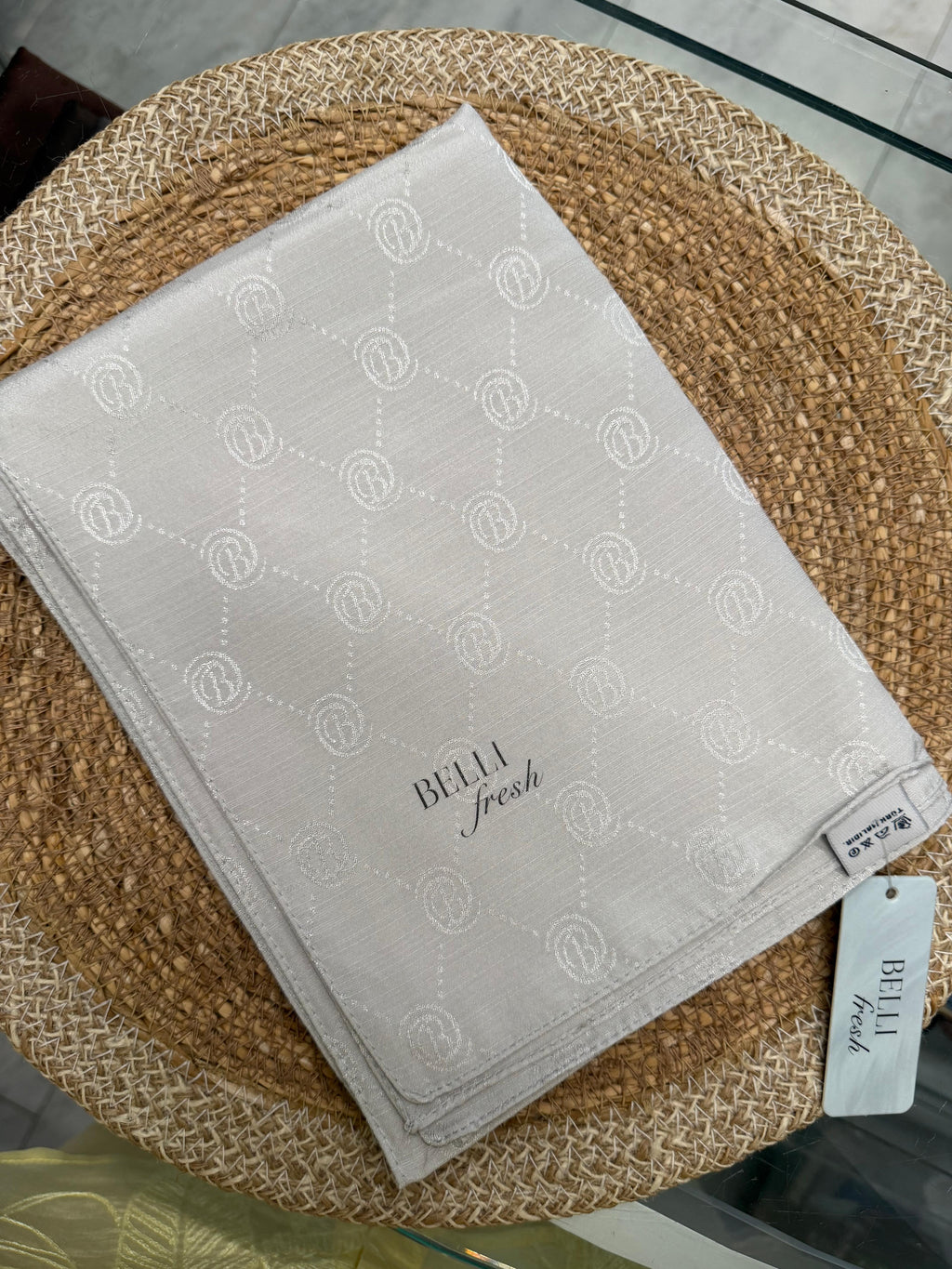 Jakar Monogram Logo Desen Şal Taş