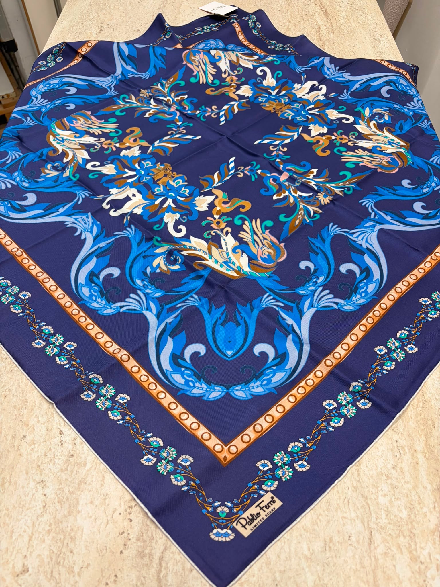 Pablio Ferre Twill İpek Eşarp